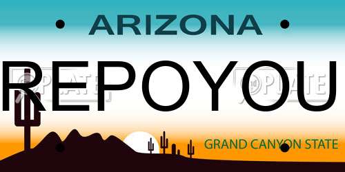 REPOYOU Arizona License Plate