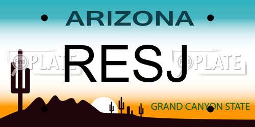 RESJ Arizona License Plate