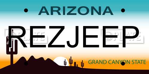 REZJEEP Arizona License Plate