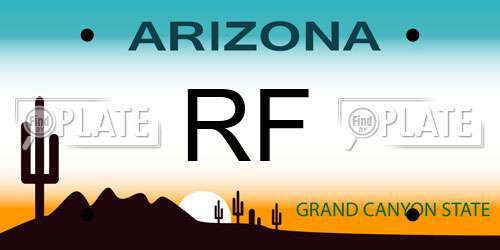 RF Arizona License Plate
