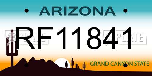 RF11841 Arizona License Plate