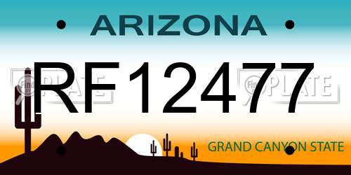 RF12477 Arizona License Plate