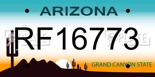 RF16773 Arizona License Plate