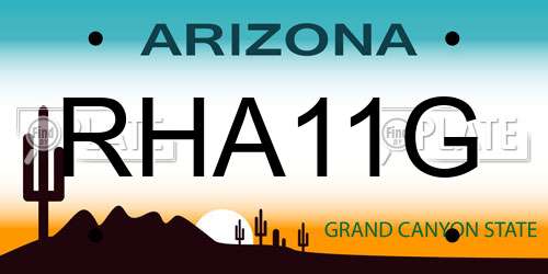 RHA11G Arizona License Plate