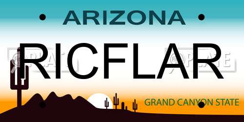RICFLAR Arizona License Plate