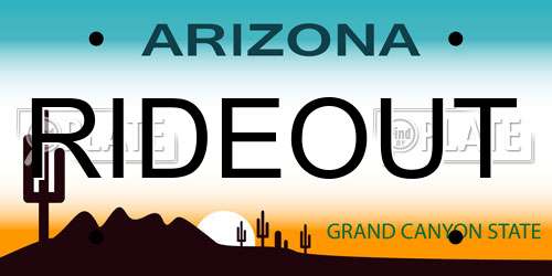 RIDEOUT Arizona License Plate