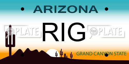 RIG Arizona License Plate