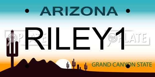 RILEY1 Arizona License Plate