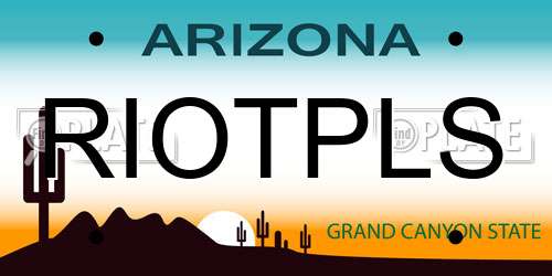 RIOTPLS Arizona License Plate