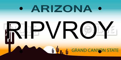 RIPVROY Arizona License Plate