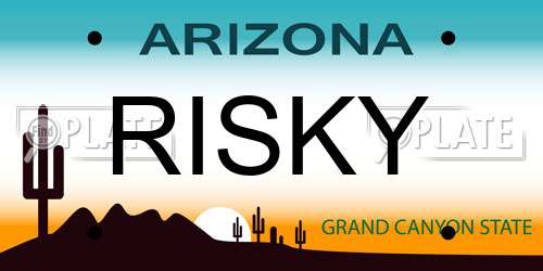 RISKY Arizona License Plate