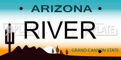 RIVER Arizona License Plate