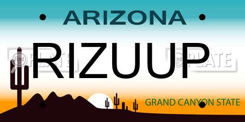 RIZUUP Arizona License Plate