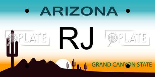 RJ Arizona License Plate