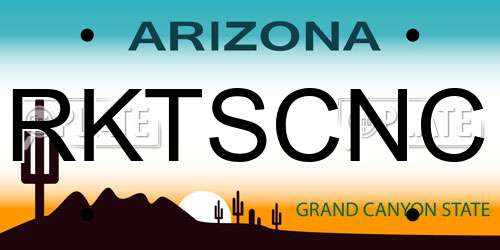 RKTSCNC Arizona License Plate