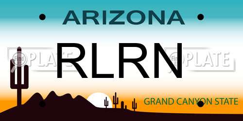 RLRN Arizona License Plate