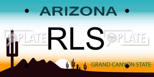 RLS Arizona License Plate