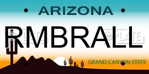 RMBRALL Arizona License Plate