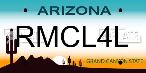 RMCL4L Arizona License Plate