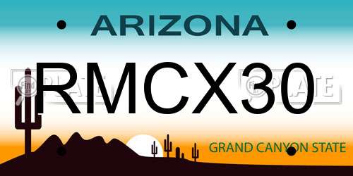 RMCX30 Arizona License Plate