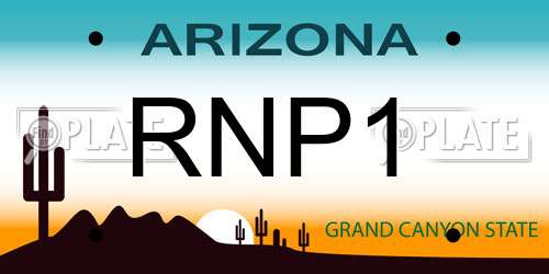 RNP1 Arizona License Plate