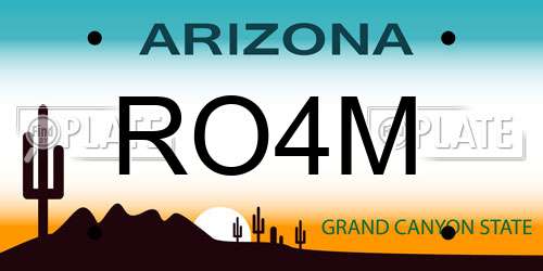 RO4M Arizona License Plate