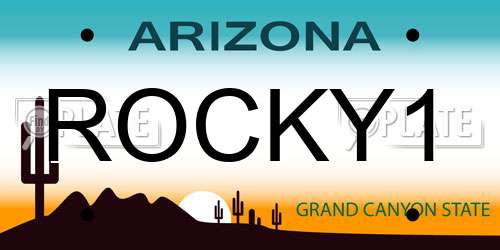 ROCKY1 Arizona License Plate
