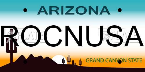 ROCNUSA Arizona License Plate