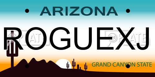 ROGUEXJ Arizona License Plate