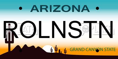 ROLNSTN Arizona License Plate