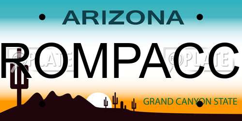 ROMPACC Arizona License Plate