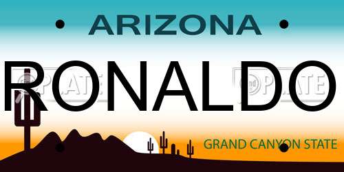 RONALDO Arizona License Plate