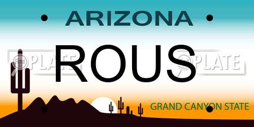 ROUS Arizona License Plate
