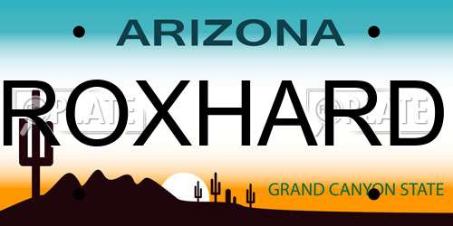 ROXHARD Arizona License Plate