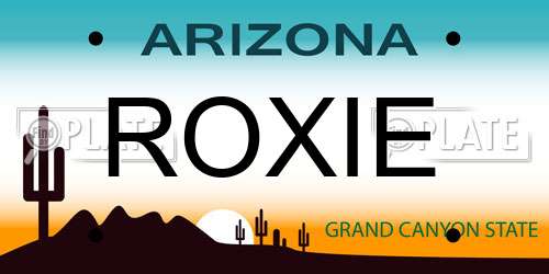 ROXIE Arizona License Plate