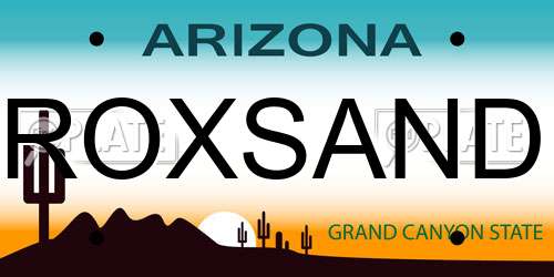 ROXSAND Arizona License Plate