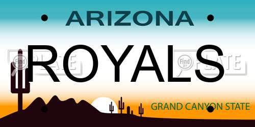 ROYALS Arizona License Plate
