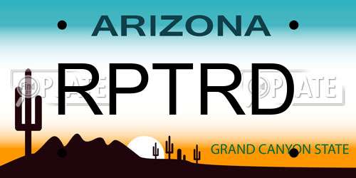 RPTRD Arizona License Plate