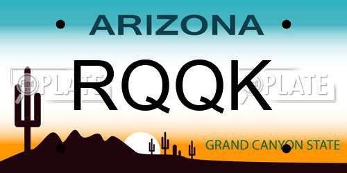 RQQK Arizona License Plate