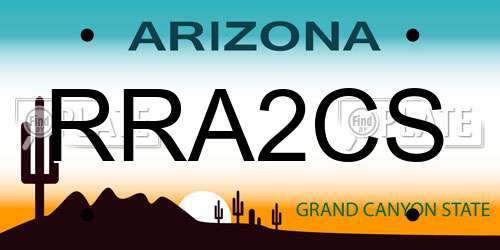 RRA2CS Arizona License Plate