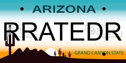 RRATEDR Arizona License Plate