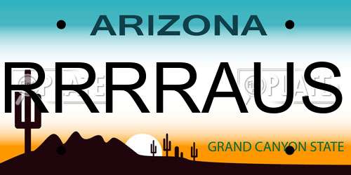 RRRRAUS Arizona License Plate
