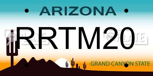 RRTM20 Arizona License Plate