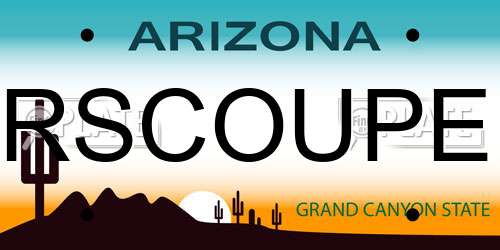 RSCOUPE Arizona License Plate