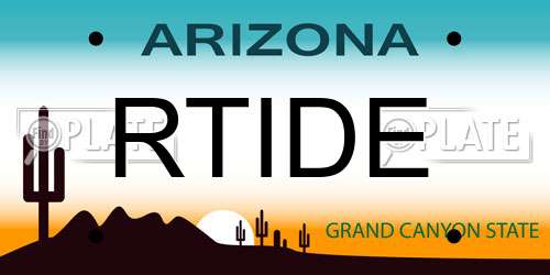 RTIDE Arizona License Plate