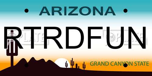 RTRDFUN Arizona License Plate