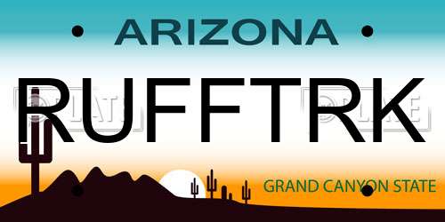 RUFFTRK Arizona License Plate