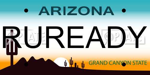 RUREADY Arizona License Plate