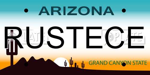 RUSTECE Arizona License Plate
