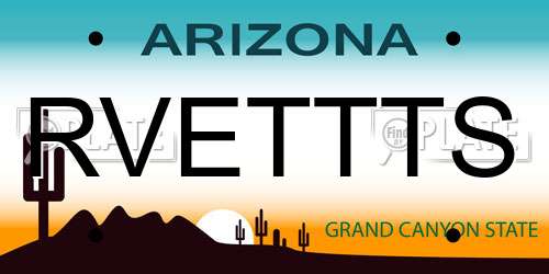 RVETTTS Arizona License Plate